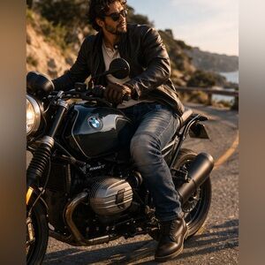 PMJ Motorcycle Jeans Blue Slim Fit Kevlar Riding Pants Size 27 Moto Padded Knee